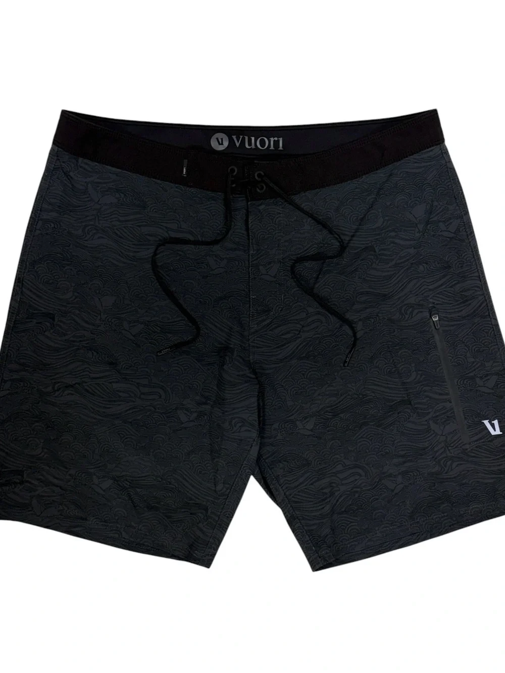 Vuori Infinity Board Shorts Mens 33 Black Athletic Hybrid Performance Gym Swim